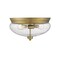 Z-Lite Amon 3 Light Flush Mount, Heritage Brass And Clear Seedy 722F3-HBR - alternate 4